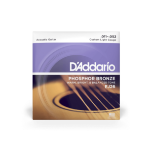 DAddario EJ26 Acoustic Acoustic Strings Phosphor Bronze .011-.052 Custom Light Gauge