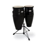 Toca Synergy Series 2300FBK 10" & 11" Fiberglass Conga Set, Black w/ Stand