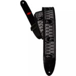 PRS Padded Guitar Strap with FLASH Custom Jacquard Birds Wavelength - Charcoal