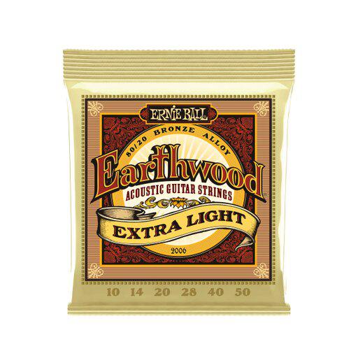 Ernie Ball 2006 Earthwood Extra Light Acoustic Guitar Strings (10-50)