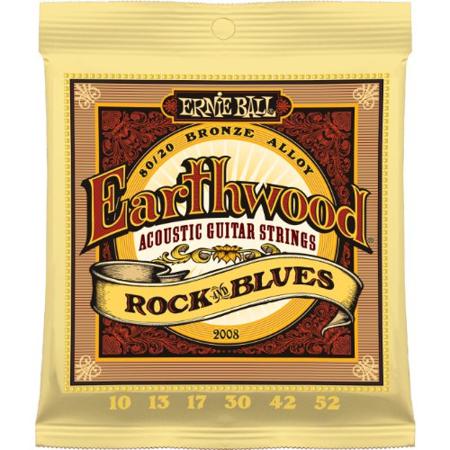 Ernie Ball 2008 Earthwood Rock & Blues Acoustic Guitar Strings (10-52)