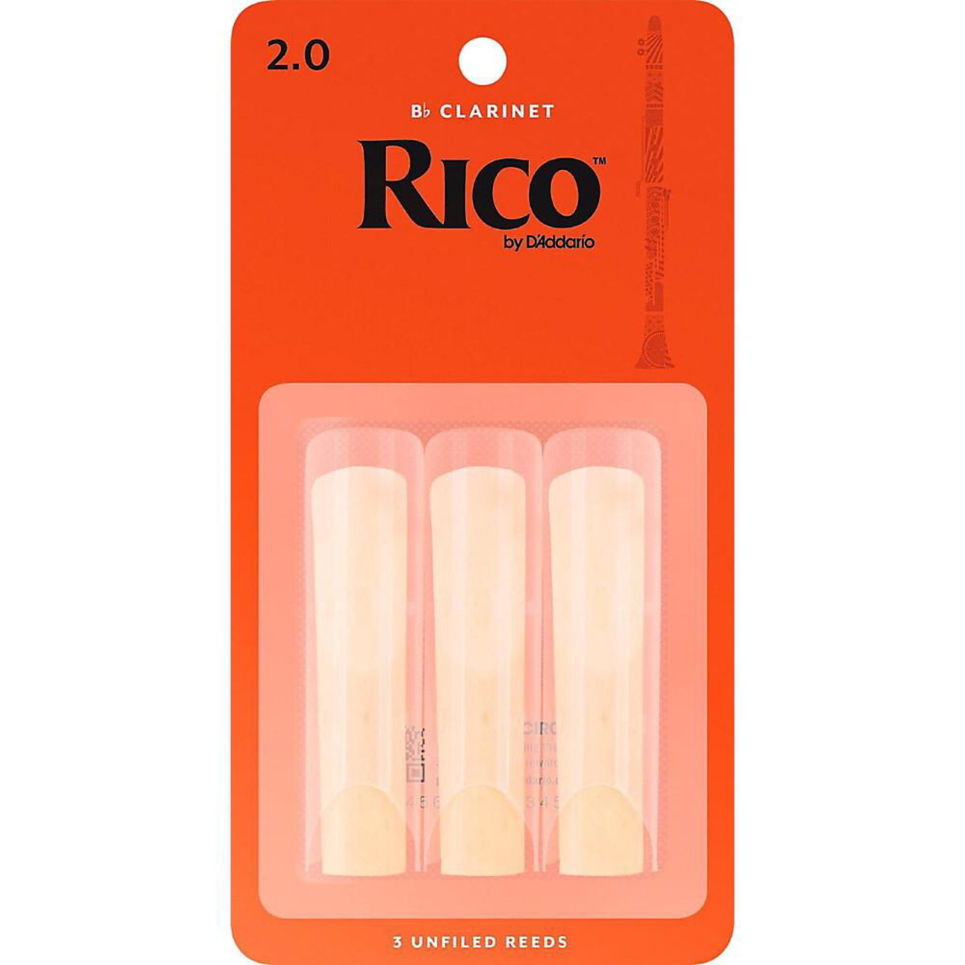 Rico by D Addario BB Clarinet Reeds 3 pack