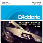 D’Addario EJ69 5-String Banjo Strings Bronze