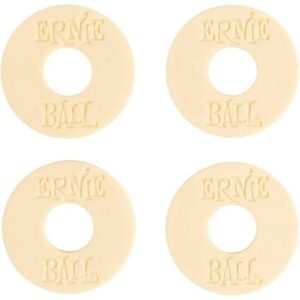 Ernie Ball Rubber Guitar Strap Locks Blocks for Electric Guitar Bass - Cream