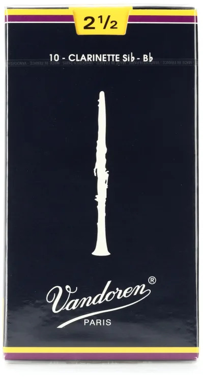 Vandoren CR1025 Traditional Bb Clarinet Reed - 2.5 (10-pack)