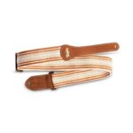 Taylor Academy Jacquard Leather Guitar Strap White/Brown