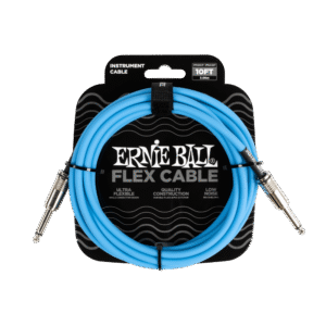 Ernie Ball Flex Cable Blue 10ft Straight to Straight